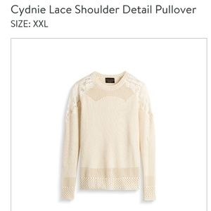 Sweater with lace accents